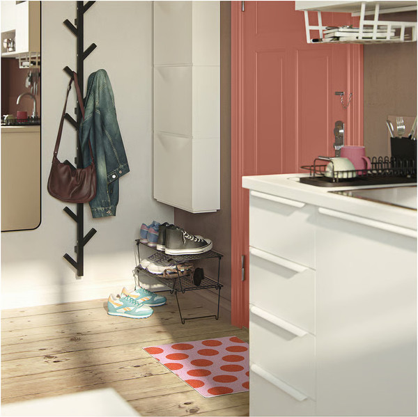 Изображение товара Коврик грязезащитный Ikea Korfaltspil 605.980.82 (розовый/оранжевый)