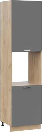 Изображение товара Шкаф-пенал кухонный ТриЯ Габриэлла 1ПВ6 с двумя дверями (дуб крафт золотой/титан)