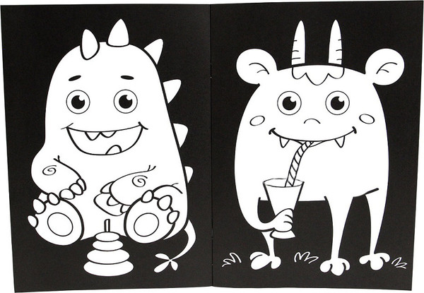 Изображение товара Раскраска Проф-Пресс В одной черной-черной раскраске. Про монстриков, мягкая обложка