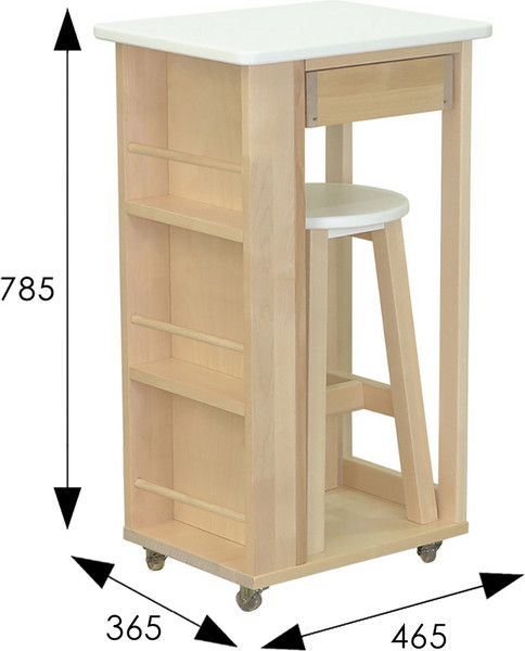 Изображение товара Тумба Мебелик с табуретом (лак)