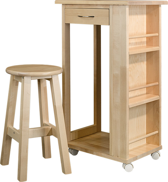 Изображение товара Тумба Мебелик с табуретом (лак)