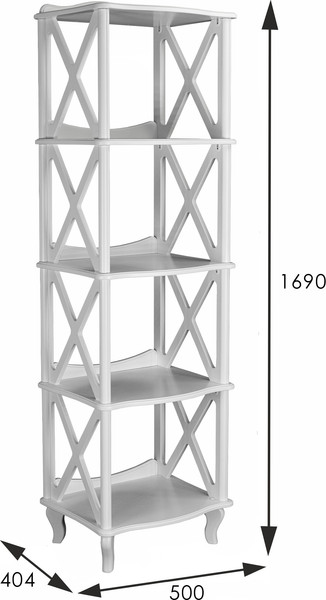 Изображение товара Стеллаж Мебелик Джульетта 4 уровня (молочный дуб)