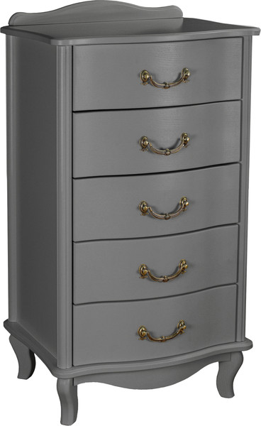 Изображение товара Комод Мебелик Джульетта узкий 5 ящиков (серый ясень)