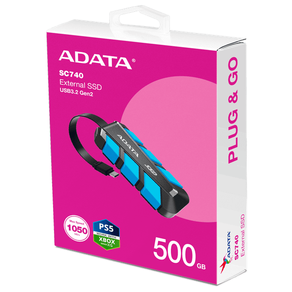 Изображение товара Внешний жесткий диск A-data SC740 USB3.2 Gen2 500GB (SC740-500G-CBU)