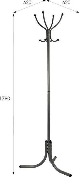 Изображение товара Вешалка для одежды Мебелик М 3 (серый бетон)