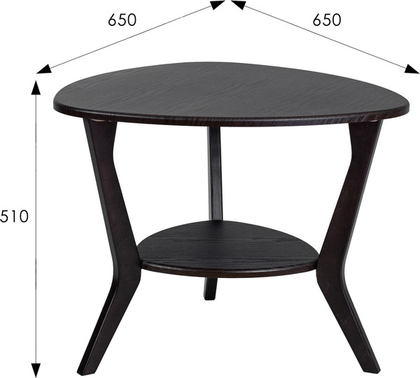 Изображение товара Журнальный столик Мебелик BeautyStyle 15 (венге/венге)