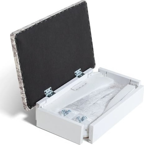 Изображение товара Банкетка Мебелик Ретро М с ящиком (белый/меркурий)