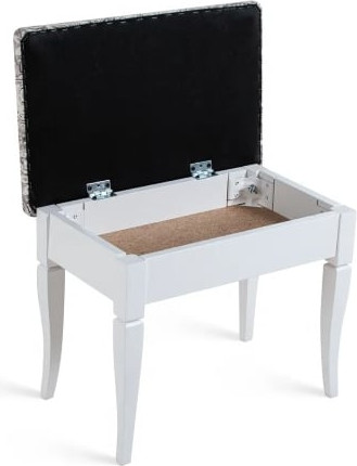 Изображение товара Банкетка Мебелик Ретро М с ящиком (белый/меркурий)