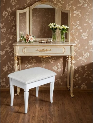 Изображение товара Банкетка Мебелик Ретро М с ящиком (белый/экокожа белый)