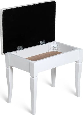 Изображение товара Банкетка Мебелик Ретро М с ящиком (белый/экокожа белый)