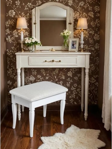 Изображение товара Банкетка Мебелик Ретро М с ящиком (белый/экокожа белый)