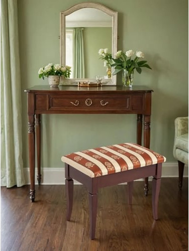 Изображение товара Банкетка Мебелик Ретро М с ящиком (средне-коричневый/полоса коричневая)