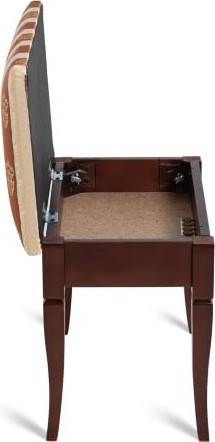 Изображение товара Банкетка Мебелик Ретро М с ящиком (средне-коричневый/полоса коричневая)