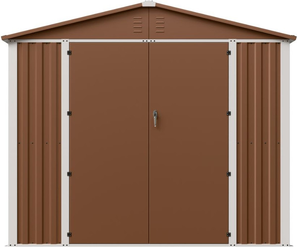 Изображение товара Сарай из металла No Brand С двухскатной крышей SP-DS-02 (распашные двери)