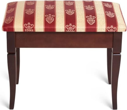 Изображение товара Банкетка Мебелик Ретро М с ящиком (средне-коричневый/полоса бордо)