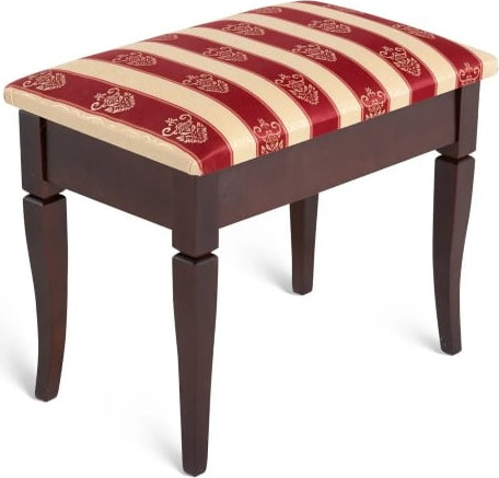 Изображение товара Банкетка Мебелик Ретро М с ящиком (средне-коричневый/полоса бордо)