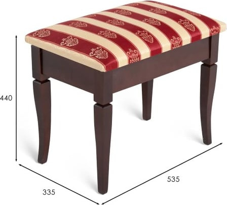Изображение товара Банкетка Мебелик Ретро М с ящиком (средне-коричневый/полоса бордо)