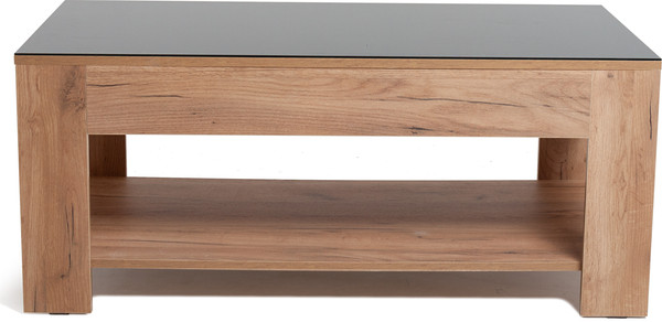 Изображение товара Журнальный столик Мебелик BeautyStyle 26 (дуб крафт золотой/стекло черное)