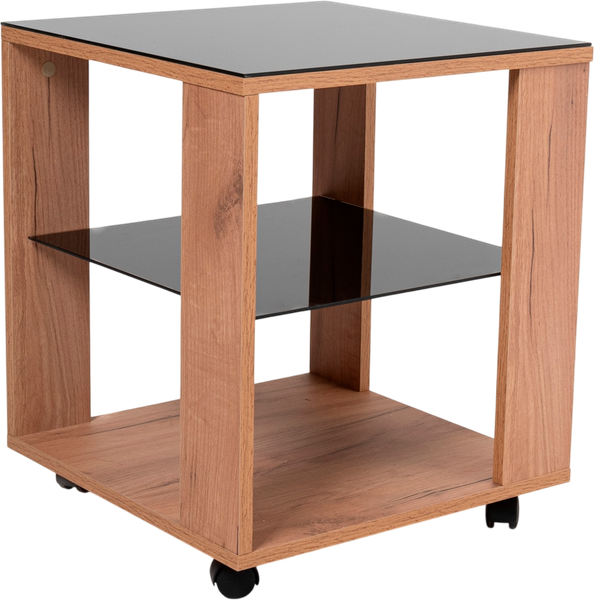 Изображение товара Журнальный столик Мебелик BeautyStyle 6 (дуб крафт золотой/стекло черное)