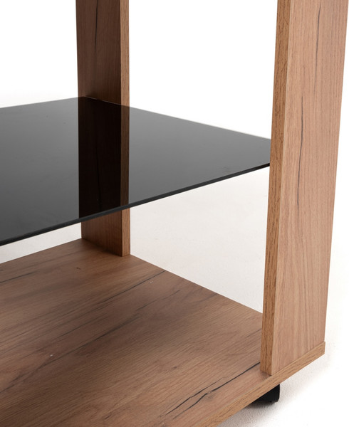 Изображение товара Журнальный столик Мебелик BeautyStyle 6 (дуб крафт золотой/стекло черное)