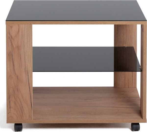 Изображение товара Журнальный столик Мебелик BeautyStyle 5 (дуб крафт золотой/стекло черное)