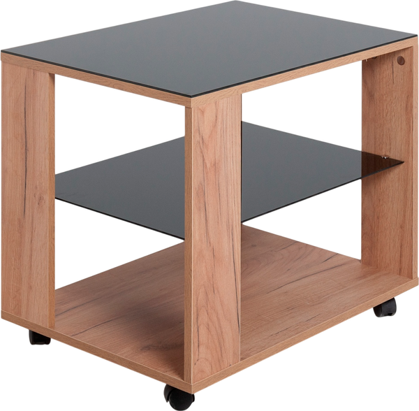 Изображение товара Журнальный столик Мебелик BeautyStyle 5 (дуб крафт золотой/стекло черное)