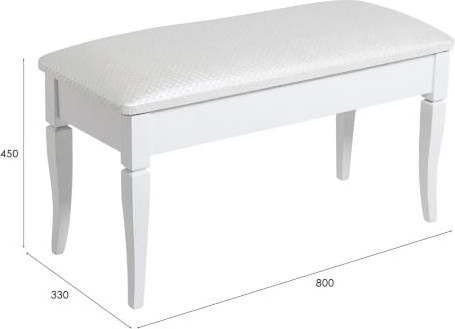 Изображение товара Банкетка Мебелик Вивальди М с ящиком (белый/экокожа белый)