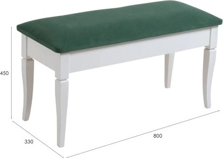 Изображение товара Банкетка Мебелик Вивальди М с ящиком (белый/зеленый)