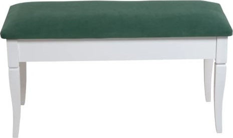 Изображение товара Банкетка Мебелик Вивальди М с ящиком (белый/зеленый)