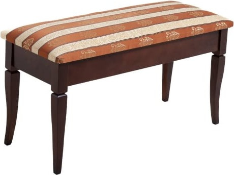 Изображение товара Банкетка Мебелик Вивальди М с ящиком (средне-коричневый/полоса коричневая)