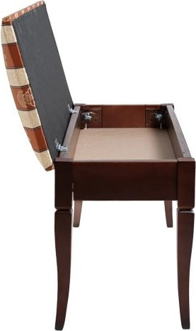 Изображение товара Банкетка Мебелик Вивальди М с ящиком (средне-коричневый/полоса коричневая)