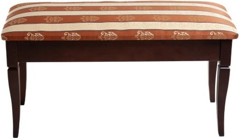 Изображение товара Банкетка Мебелик Вивальди М с ящиком (средне-коричневый/полоса коричневая)