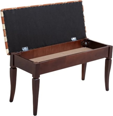 Изображение товара Банкетка Мебелик Вивальди М с ящиком (средне-коричневый/полоса коричневая)