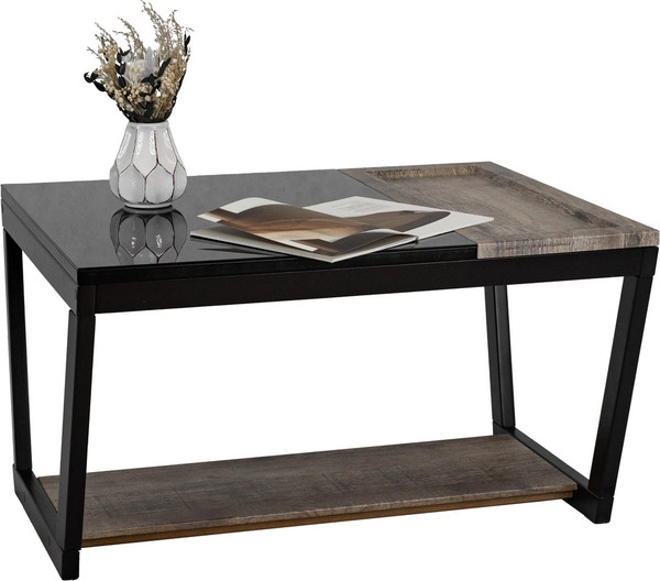 Изображение товара Журнальный столик Мебелик BeautyStyle 31 (дуб шоле графит/венге/стекло черное)