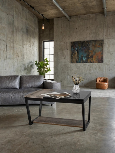 Изображение товара Журнальный столик Мебелик BeautyStyle 31 (дуб шоле графит/венге/стекло черное)