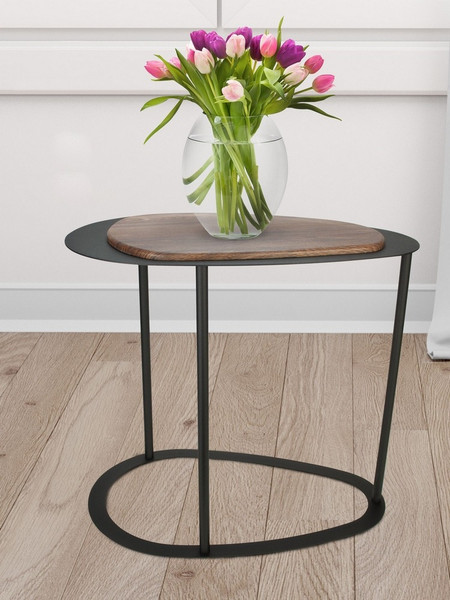 Изображение товара Журнальный столик Мебелик МеталлАрт М024 (коричневый дуб/черный)