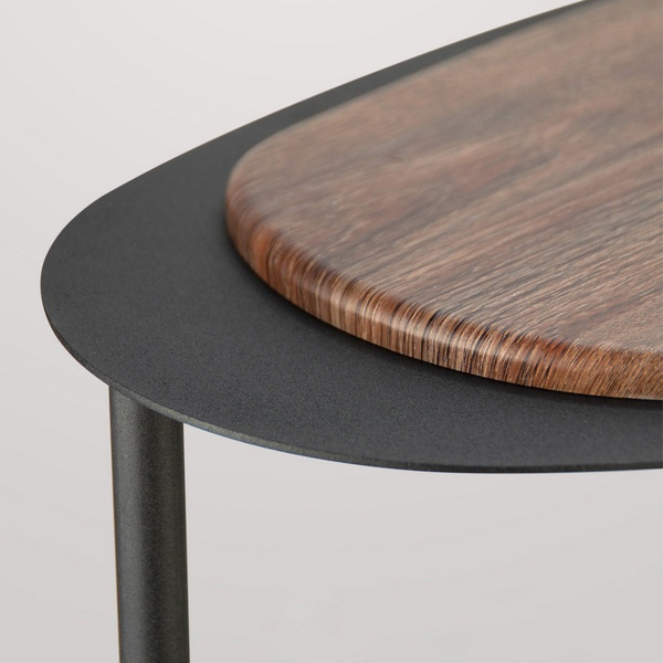 Изображение товара Журнальный столик Мебелик МеталлАрт М024 (коричневый дуб/черный)