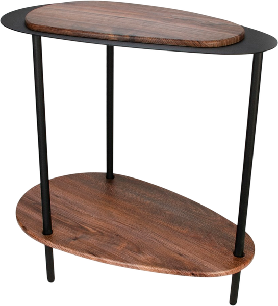 Изображение товара Журнальный столик Мебелик МеталлАрт М036 (коричневый дуб/черный)