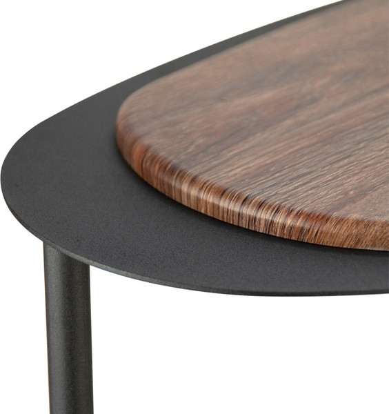 Изображение товара Журнальный столик Мебелик МеталлАрт М036 (коричневый дуб/черный)