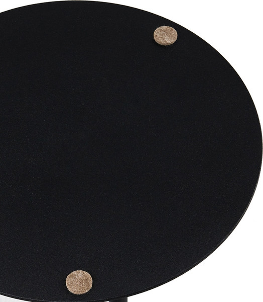 Изображение товара Приставной столик Мебелик МеталлАрт М015 круглый (белый мрамор/черный)