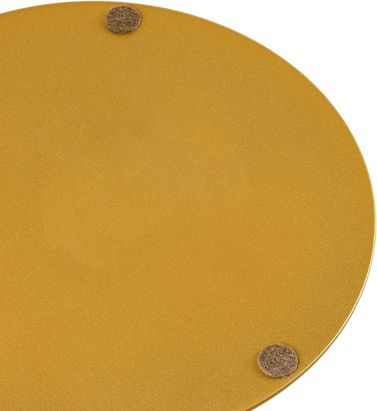 Изображение товара Приставной столик Мебелик МеталлАрт М015 круглый (белый мрамор/золото)