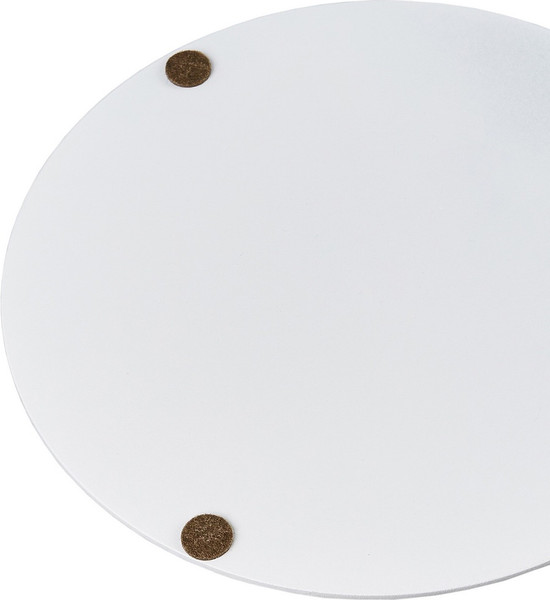 Изображение товара Приставной столик Мебелик МеталлАрт М015 круглый (белый мрамор/белый)