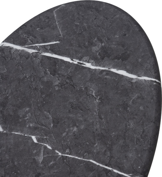 Изображение товара Приставной столик Мебелик МеталлАрт М015 овальный (черный мрамор/черный)