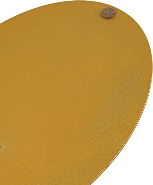 Изображение товара Приставной столик Мебелик МеталлАрт М015 овальный (белый мрамор/золото)