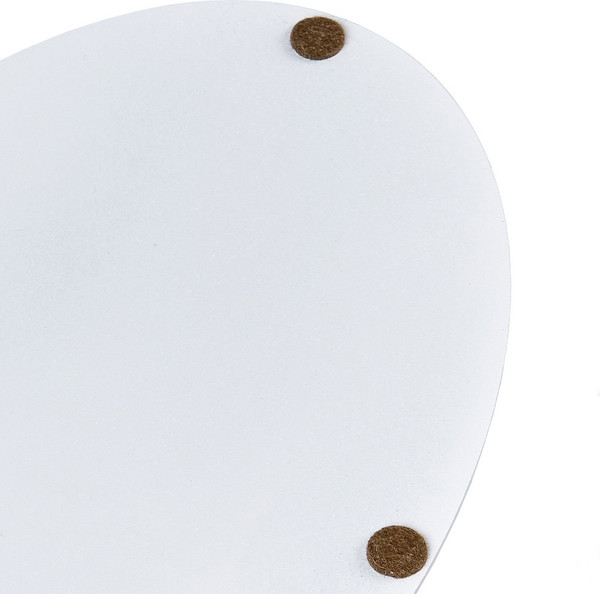 Изображение товара Приставной столик Мебелик МеталлАрт М015 овальный (белый мрамор/белый)