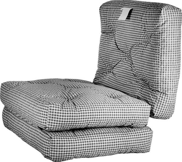 Изображение товара Бескаркасный пуф-трансформер Мебелик Футон C (ткань Black)