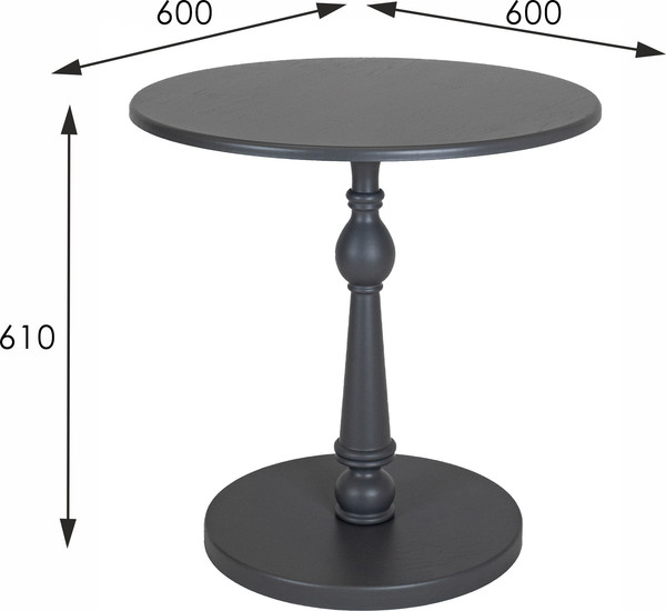 Изображение товара Журнальный столик Мебелик Рио 5 (серый графит)