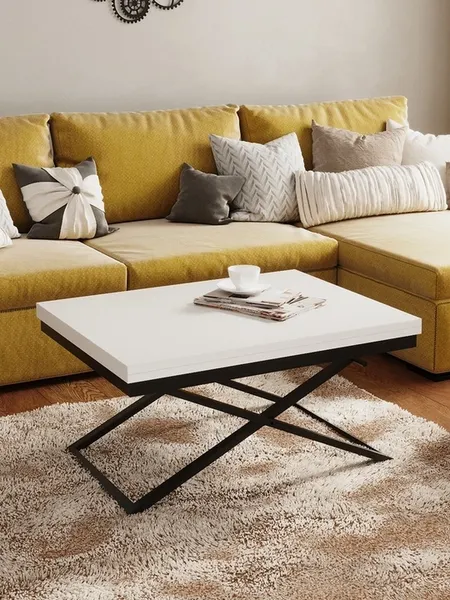 Изображение товара Стол-трансформер Мебелик Манхэттен (белый/черный)