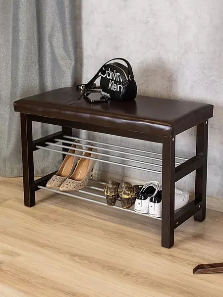 Изображение товара Банкетка Мебелик BeautyStyle 4 (темно-коричневый/экокожа коричневый)