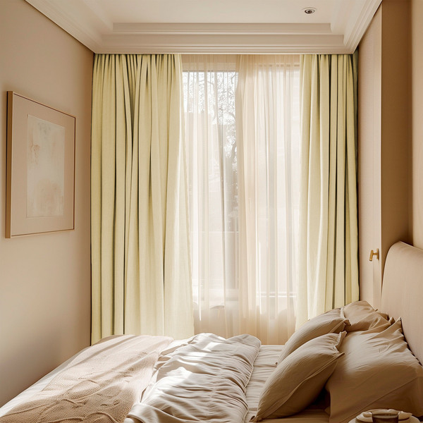 Изображение товара Комплект штор Волшебная ночь Бархатный Блэкаут 150х270/930786 (2шт, жасмин)